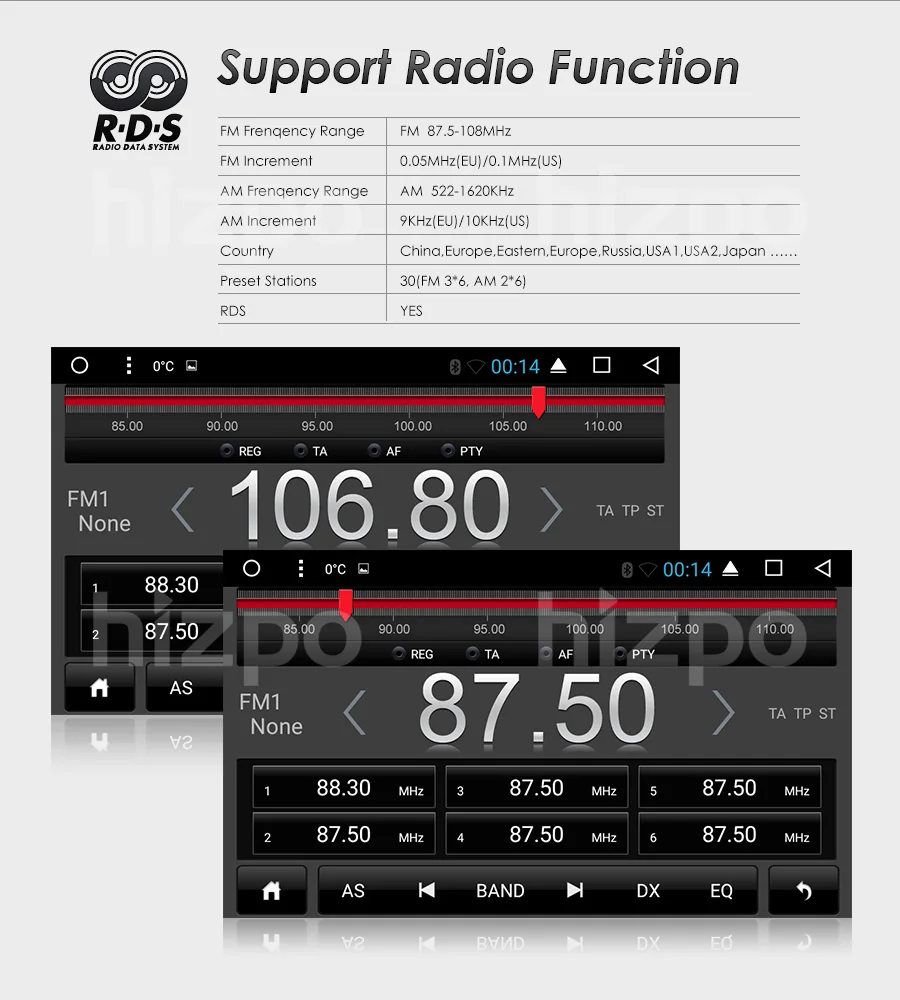 Perfect Hizpo 8 inch Car Stereo GPS For Toyota corolla 2008 2007 2009 2010 2011 Multimedia head unit navi Wifi Steering wheel control 4g 14
