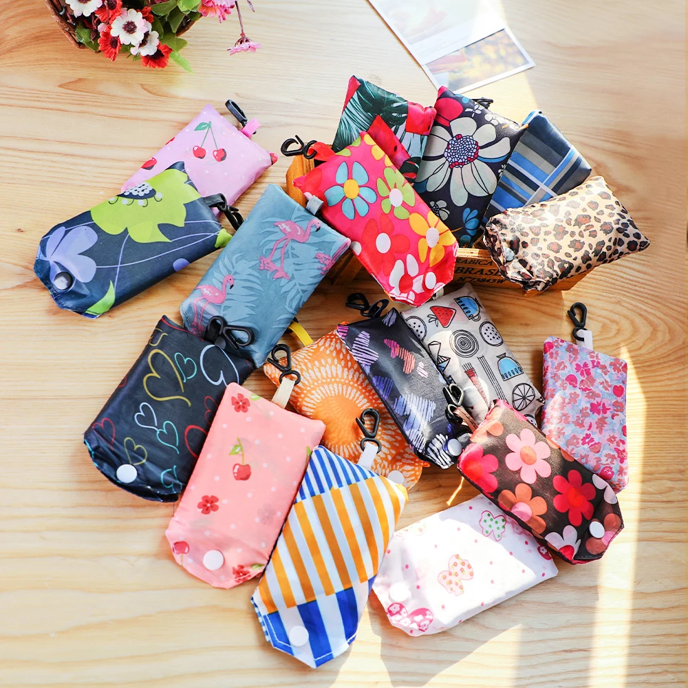 البيئة حقيبة التخزين سيدة طوي حقيبة تسوق يعاد تدويرها حقيبة تسوق قابلة لإعادة الاستخدام الثقيلة قابل للغسل كيس مزموم 38x58 سنتيمتر