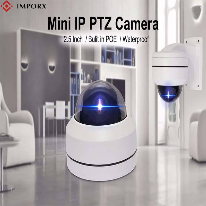 

IMPORX 1080P HD 2.5 Inch PTZ IP Camera Mini Dome 2 Megapixel 3X ZOOM POE Network Camera ONVIF IR 50M P2P CCTV Security Camera