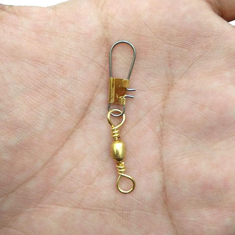 100pcs-Barrel-Fishing-Swivel-With-Interlock-Snap-Gold-Barrel-Swivels-Hard-Fishing-Lure-Connector-Size-6 (2)