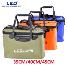 LEO Высококачественная сумка eva 35 см 40 см 45 см длина Карп Рыболовная складная сумка ведро для рыбалки на открытом воздухе резервуар для воды с поясом