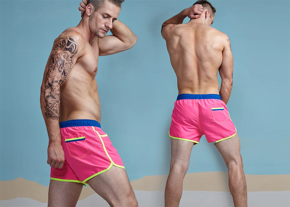 Aimpact Quick Dry Men's Board Shorts Sea Maillot De Bain Sexy Beach Bermuda Elastic Waist Lining Liner Men's Board Shorts AC432 (2)
