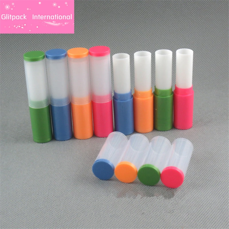 Lip Balm Containers and Packaging 4g frosted lipbalm tubes w/ Assorted