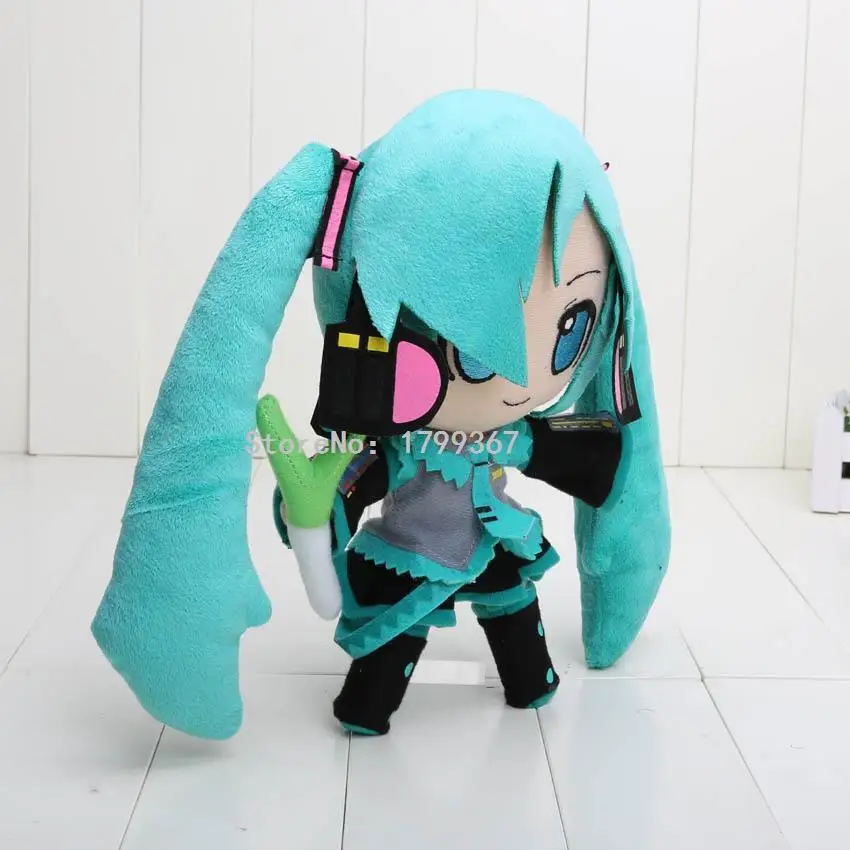 Японский аниме плюшевая игрушка для костюма vacaloid Hatsune Miku, улыбающиеся плюшевые куклы 16/24 см;