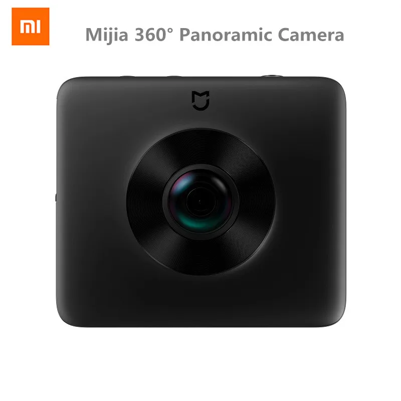 Крепление для спортивной камеры Xiao mi jia 360 Panora Cam 23.88MP Сенсор 3,5 K Запись видео 6-осевой Противоударная английский приложение mi Сфера Очки виртуальной реальности VR камера - Цвет: Черный