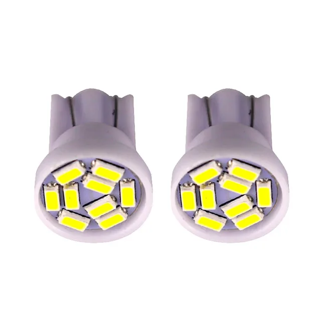 50pcs car lamp T10 9 smd 3014 Led W5w 194 40MA Lampada Light 168 car parking light auto Dashboard Indicator Lamps DC 12V 5