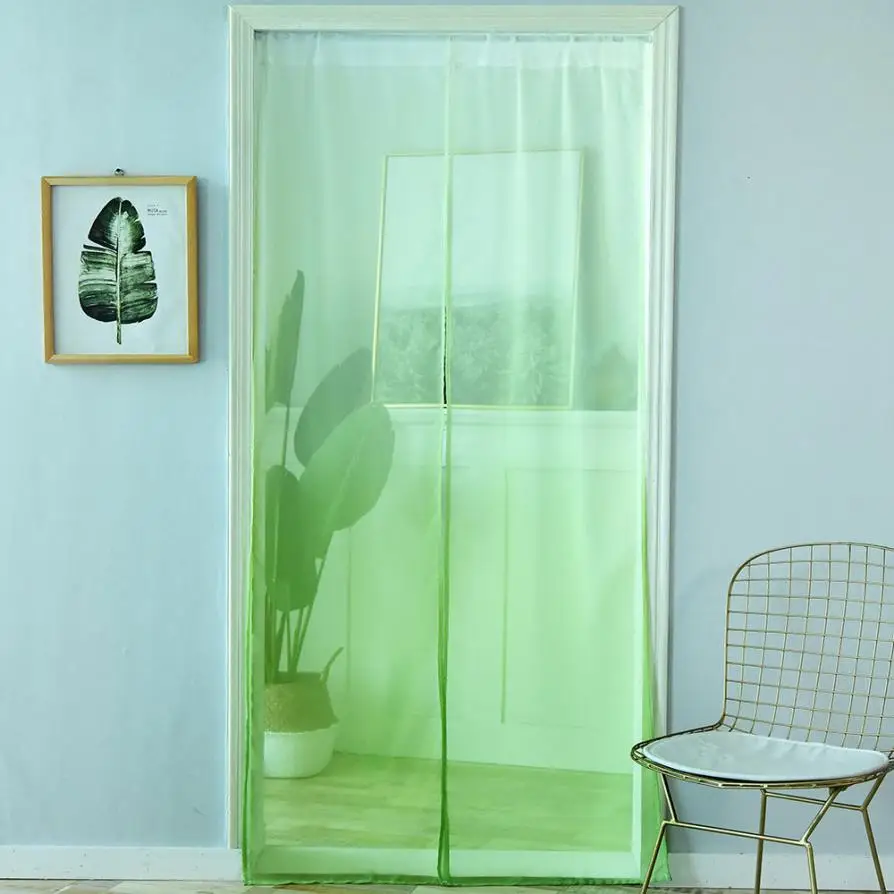 Новинка, оконные экраны из вуали, 1 шт., 50x200 см, градиентная прозрачная дверная занавеска, тюль, занавеска, 1 панель, 37