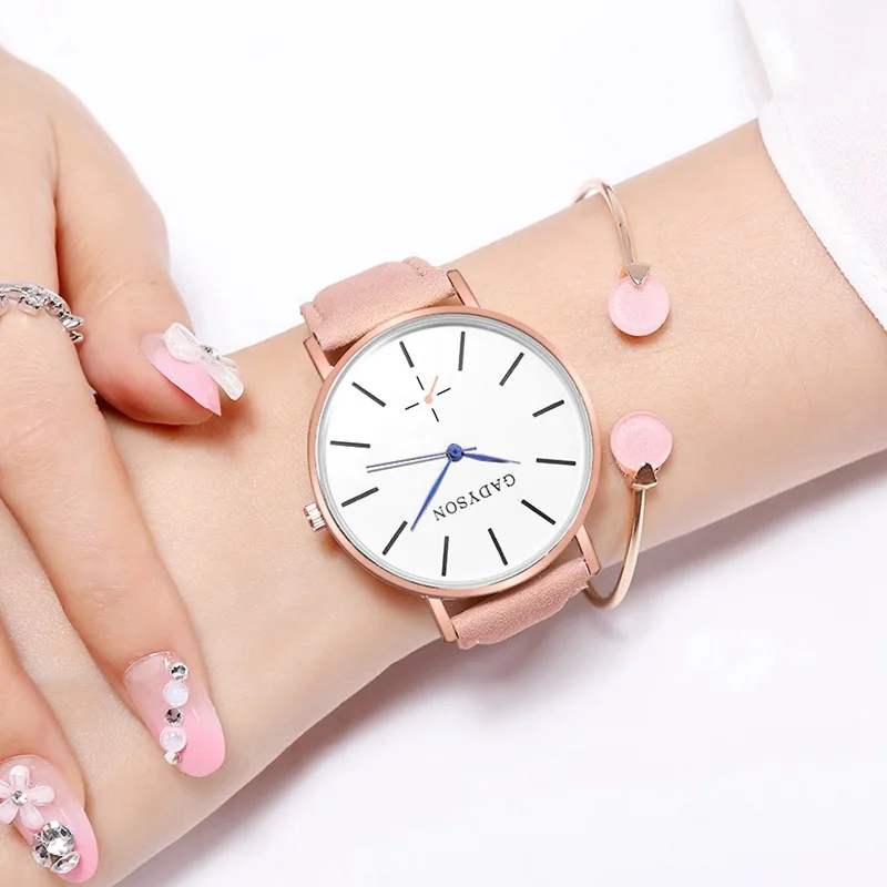 

Women Bracelet Watches New Fashion Big Dial Quartz Wrist Watches Women High Quality Leather Wristwatch 2019 Hot Clock