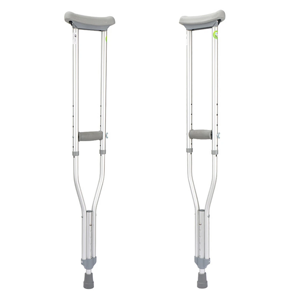 2 Set Crutch Accessory Kit Crutch Pad+Handle Grip Covers+Tip Cover Gray