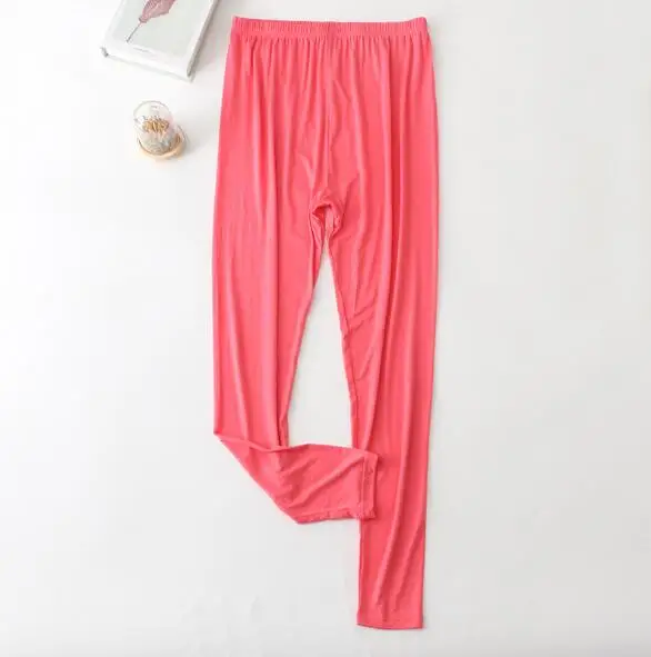 Одежда для отдыха женские пижамные штаны Модальные хлопковые пижамы брюки повседневные новые пижамы брюки весна осень брюки низ 5XL - Цвет: watermelon red