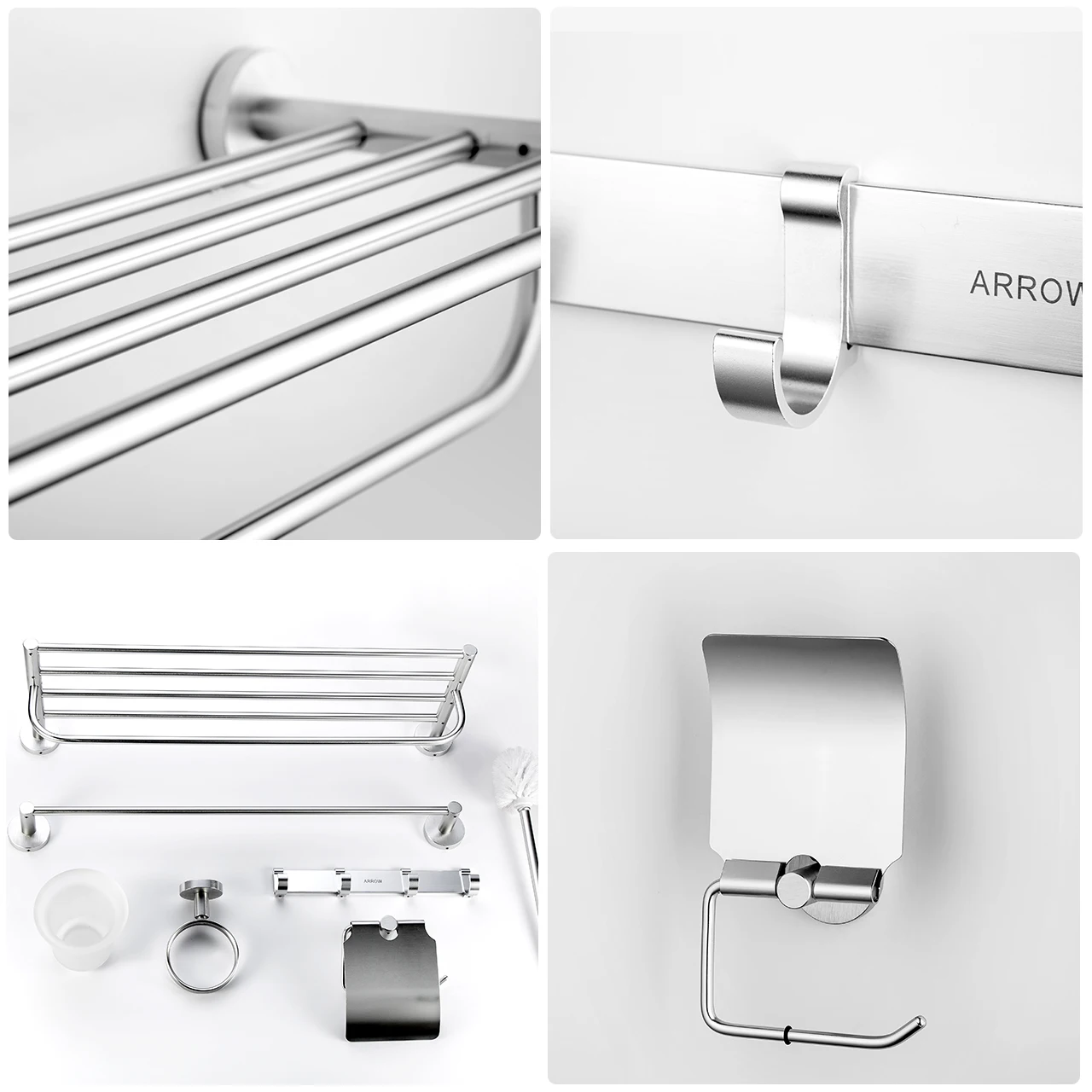 

Bathroom Space Aluminum Bathroom Rack Towel Rack Bathroom Towel Rack Bathroom Hardware Hanging Set