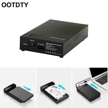 

HDD Enclosure USB3.0 to SATA3.0 Dual High Speed 2.5" 3.5" SSD SATA Hard Drive Disk External Case HD Box Portable Power Adapte'r