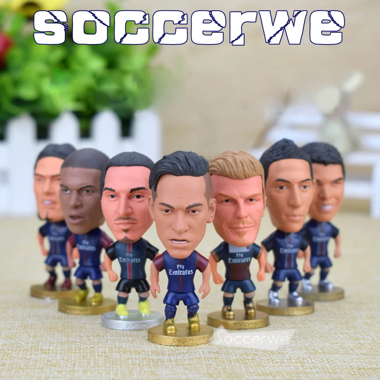 

Paris [7PCS + Display Box] Soccer Player Star Figurine 2.5" Action Dolls
