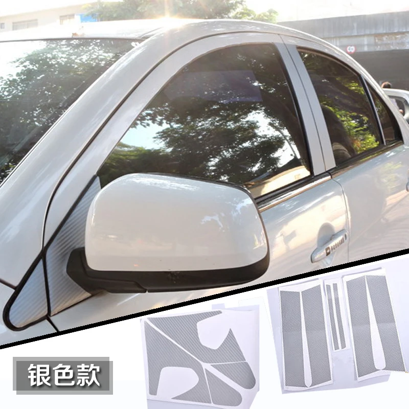 Carbin Fibre авто окна АВС средний столб наклейки для Mitsubishi Lancer CB036