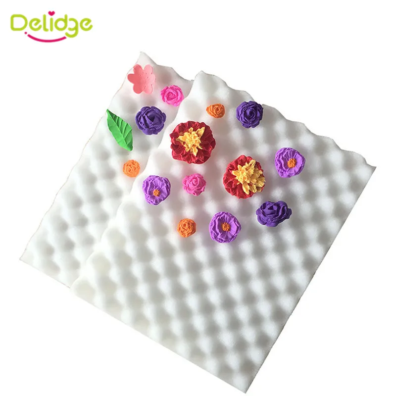 

Delidge 2pcs/set Fondant Cake Tools Fondant Flower Shaping Sponge Pad Cake Molds for the Kitchen Baking Cake Decorating Tools