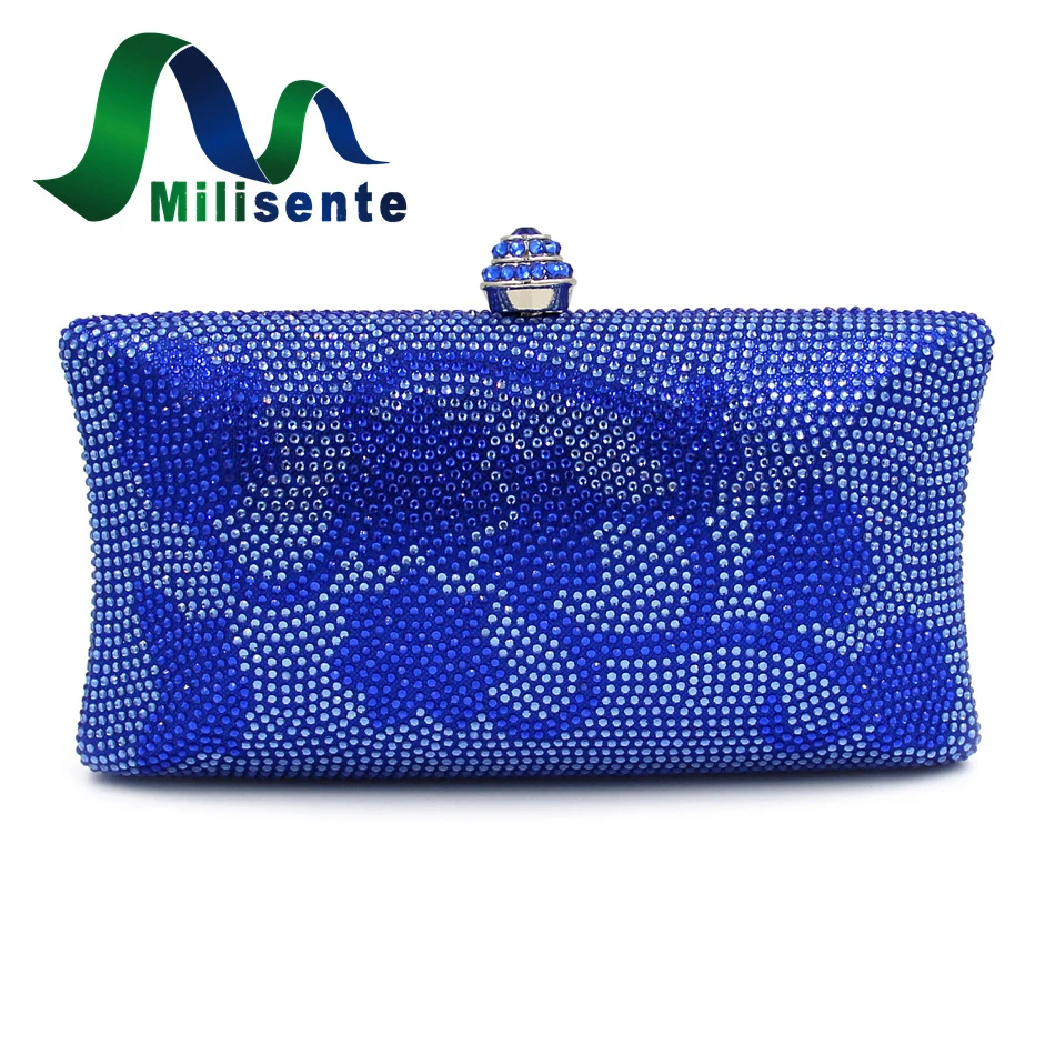 Milisente Flower Diamond Clutches Black font b Designer b font font b Bags b font font