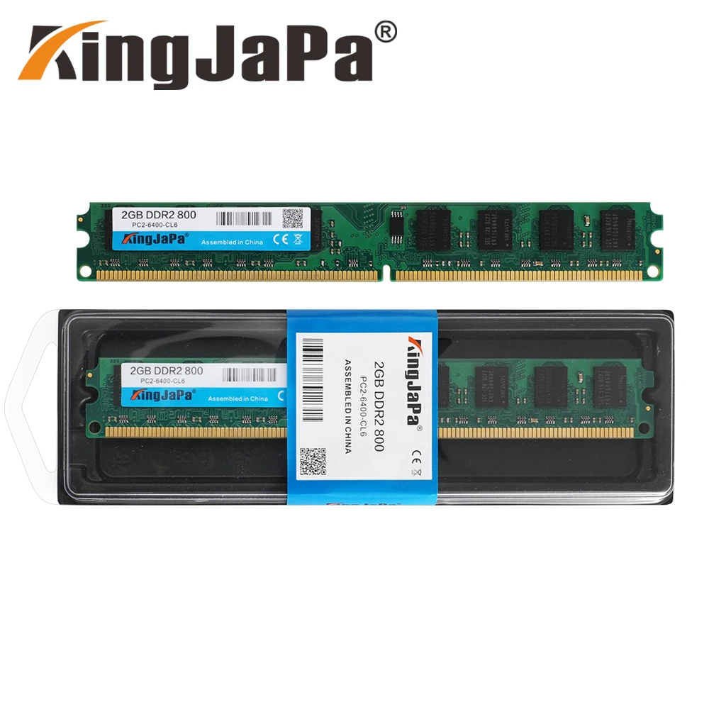 Kingjapa DDR2 2GB Ram 800MHz PC2-6400 Desktop PC DIMM Memory RAM For AMD System High Compatible 240 pins 667MHz New