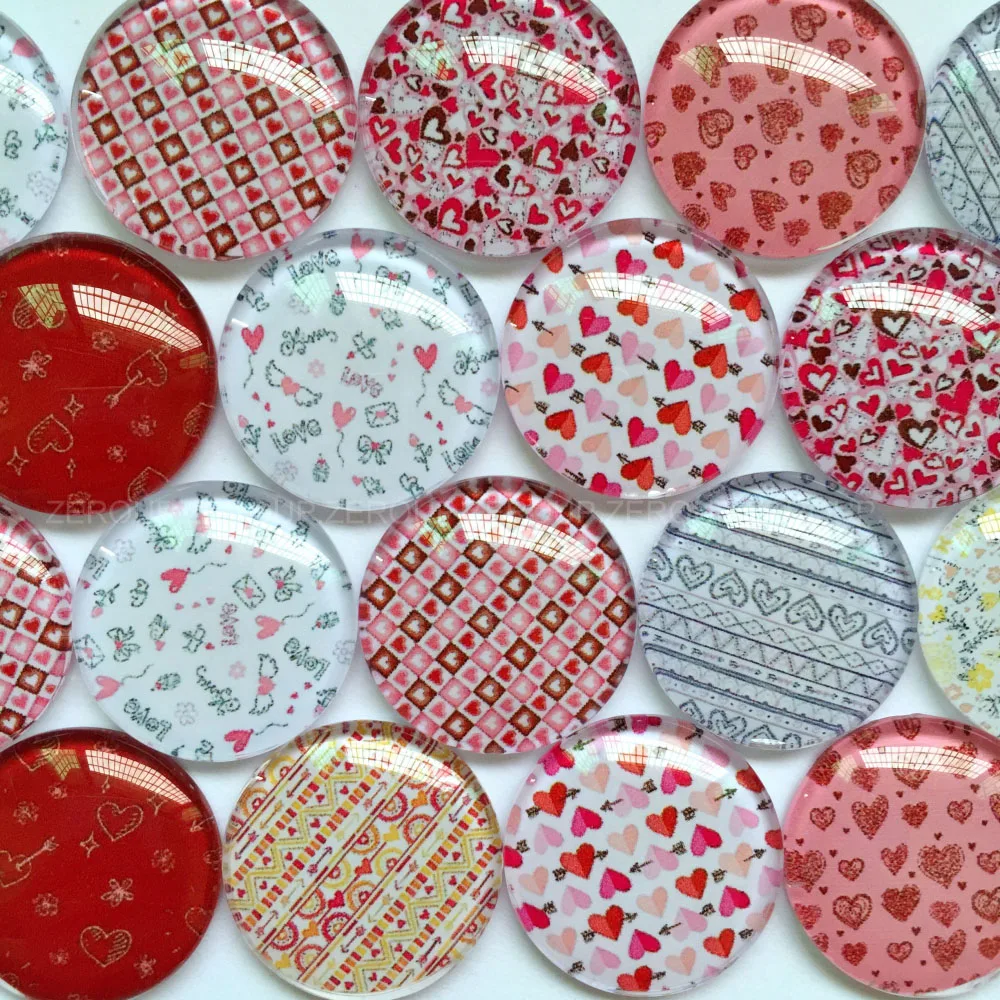 

ZEROUP 12mm 20mm Handmade Photo Glass Cabochons Mixed Pattern Domed Round Jewelry Accessories Supplies for Jewelry TP-392