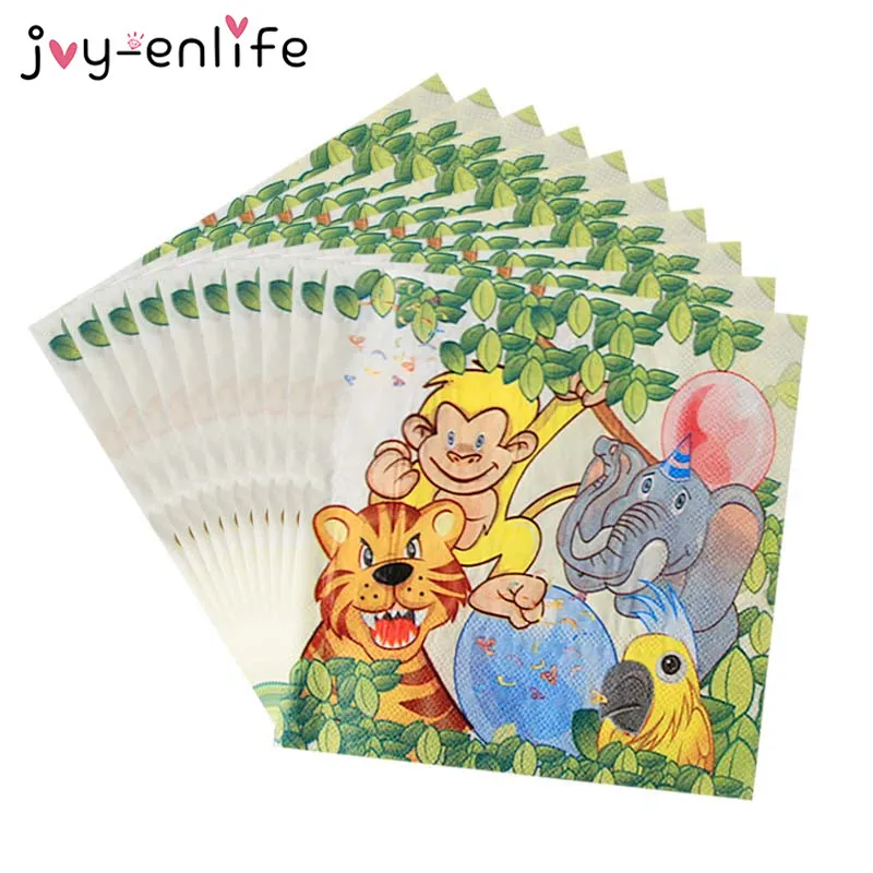 Lion King Jungle Safari Party Tableware Set Decor Tropical Theme Birthday Party Decoration Kids Gift and Favors Drinking Straws