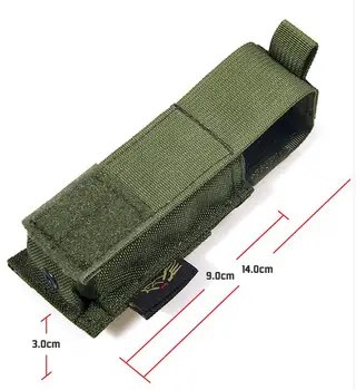 

FLYYE MOLLE 9mm Pistol Magazine Pouch Ver.HP single joint magazine 9mm pistol with liner CORDURA PH-P007