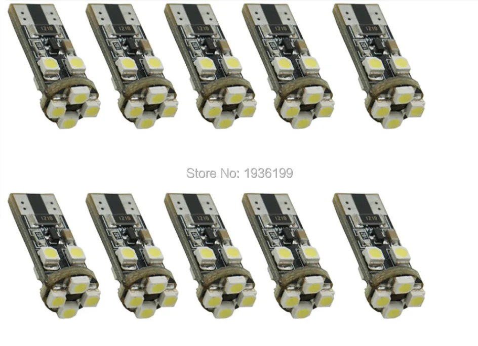 10pcs Car T10 LED W5W 194 168 car led canbus signal lamp reading lights