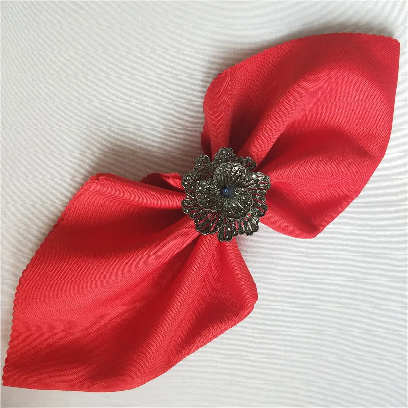 

4pcs Rhinestone Napkin Rings Adornment For Wedding Party Flower Napkin Rings Holder Napkin Ring Buckles Wedding Decor