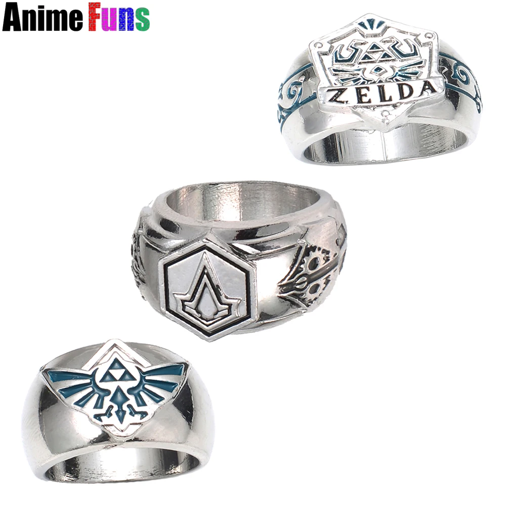 게임 젤다 암살자의 전설 템플러 주문 로고 반지 ezio 게임 코스프레 쥬얼리 남자 매력 선물 드롭 배송legend of