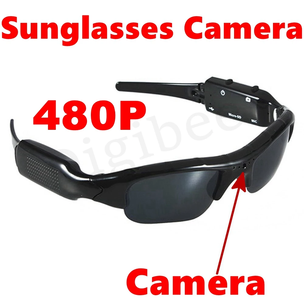 Новые стильные солнцезащитные очки цифровой Камера 480 P Аудио-Видео Регистраторы Видео очки Мини видеорегистратор DV DVR Солнцезащитные очки с Камера вебкамера для ПК