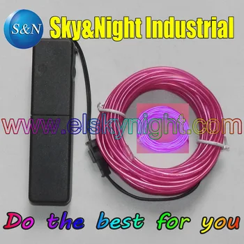 

Purple-3M EL Wire 2.3mm +Sound Activated-3V Portable Controller (with functions of Constant -Flashing-Off)