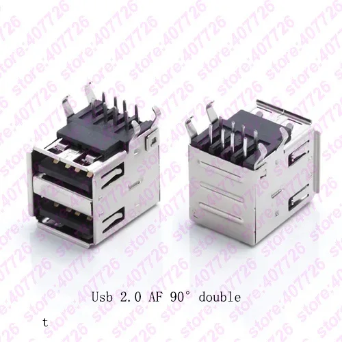 5 шт./упак. Dual USB разъем 90 градусов женщина соединила USB 4 Бент средства ухода за кожей стоп муфтовый стыковочный переводник для вывода зарядки черного и белого цвета - Цвет: Black Body