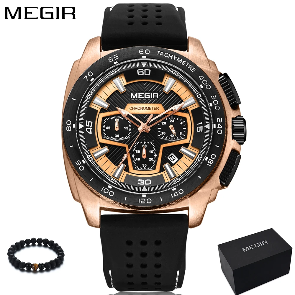 

Megir Relogio Masculino Golden Men Watches Top Luxury Popular Brand Watch Man Quartz Gold Watches Clock Sports Men Wrist Watch