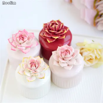 

Stereoscopic Succulents Ceramic Creative Candy Box Wedding Gift Box Chocolate Cookies Container Birthday Supplies Party Favors