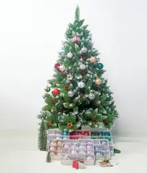 55 мм елка на Рождество Рождественская Безделушка на стене дома вечерние декоративное украшение 12 шт