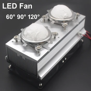 

100W 200W High Power LED Heatsink cooling with fans 44mm Lens 60/80/90/120degree +Reflector Bracket