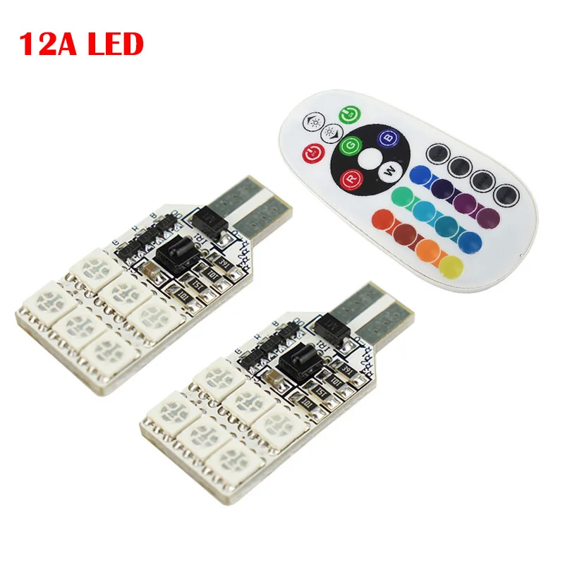 OXILAM RGB T10 светодиодный автомобиль Парковка свет для Peugeot 307 206 308 407 207 406 208 3008 2008 508 408
