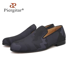 Бренд Piergitar, новые мужские классические Лоферы ручной работы черного цвета, камуфляжные модные вечерние мужские туфли без застежки