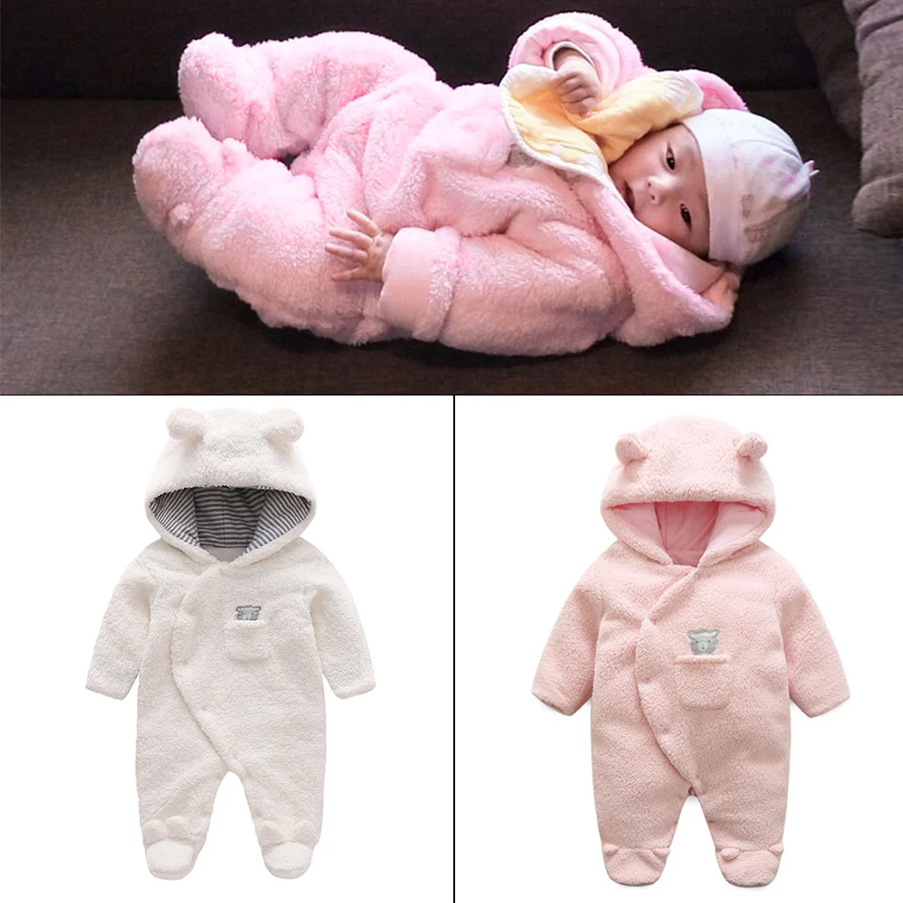 Newborn Infant Baby Girl Boy Clothes Cute Bear Ear Romper Jumpsuit Playsuit Autumn Winter Warm Bebes Rompers One Piece Newborn Infant Baby Girl Boy Clothes Cute Bear Ear Romper Jumpsuit Playsuit Autumn Winter Warm Bebes Rompers One Piece