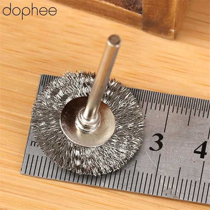 Щетки dophee со стальным хвостовиком 1/8 дюйма 20 шт. плоская щетка вращающиеся