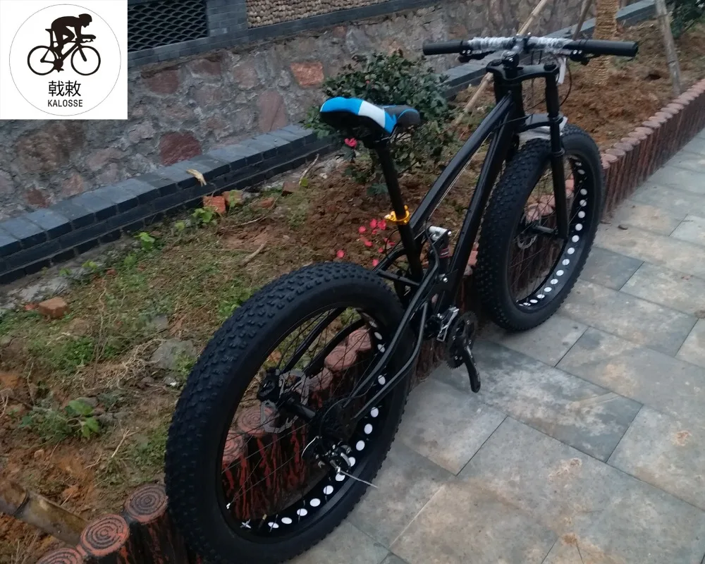 Kalosse M310 Fat bike 26*4,0 дюймов, снежный велосипед с полной подвеской, горный велосипед, 24 скорости, 26er