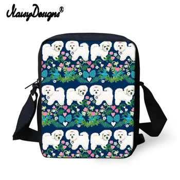 

Women Flap Crossbody Shoulder Travel Mini Bag For Ladies Girl 3D Bolognese Animal Prints Female Messenger Bag Dropshipping