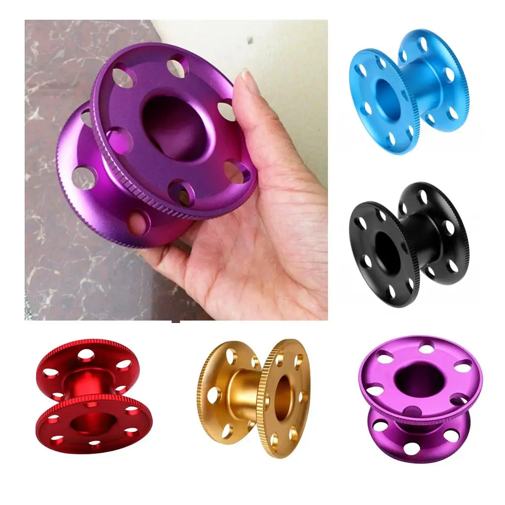 Durable Aluminum Scuba Diving Dive Finger Spool Snorkeling Guide Line Reel for Underwater Sports Accessories 