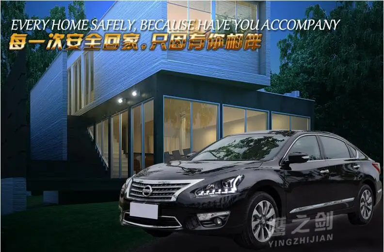 Hireno фары для 2013-2015 Nissan Altima Teana фар сборки LED DRL ангел объектив двойной луч ксеноновые 2 шт