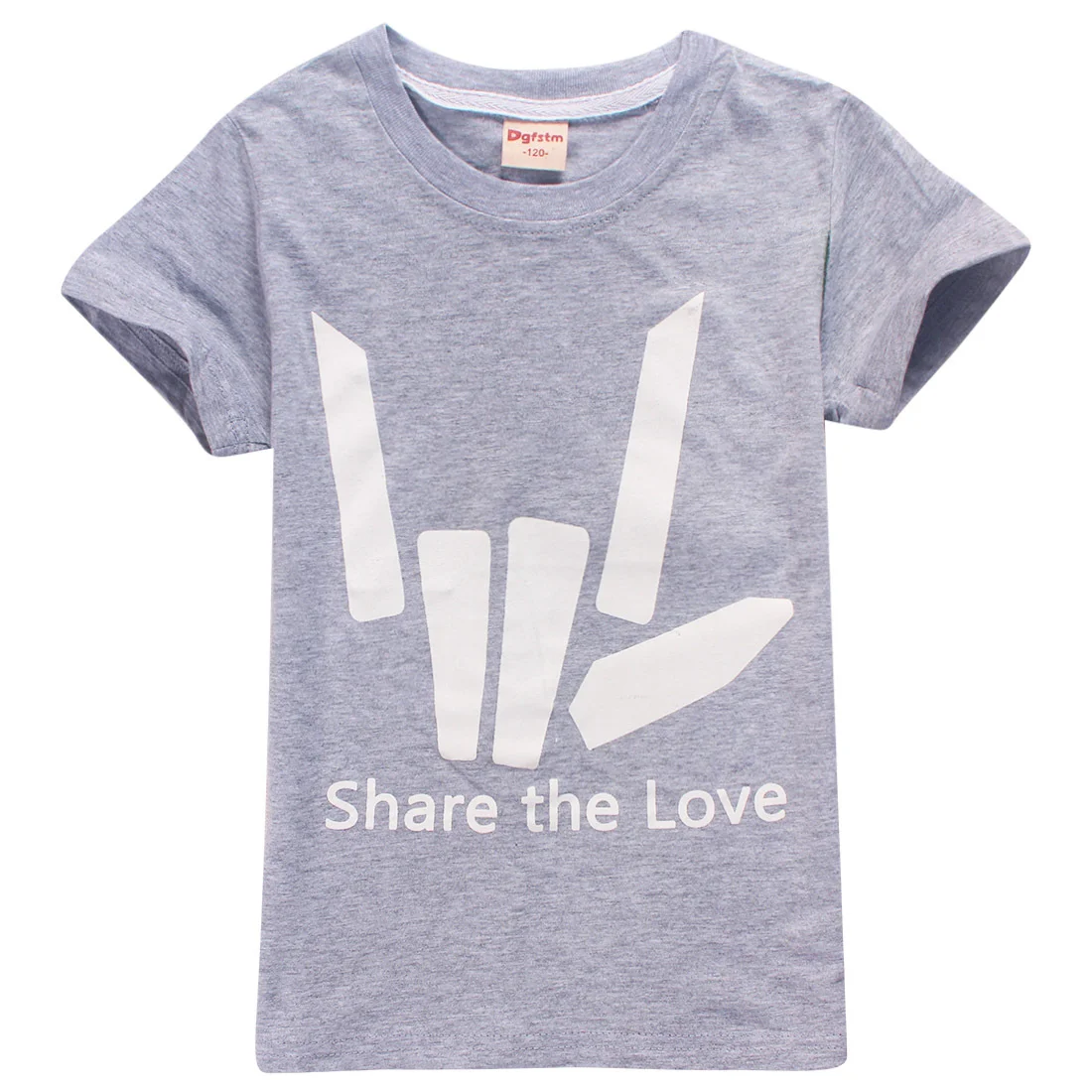 Share The Love Logo Inspired детские толстовки с капюшоном для мальчиков футболки с длинным рукавом Рождественская футболка для девочек детский Топ майка - Цвет: 8425grey