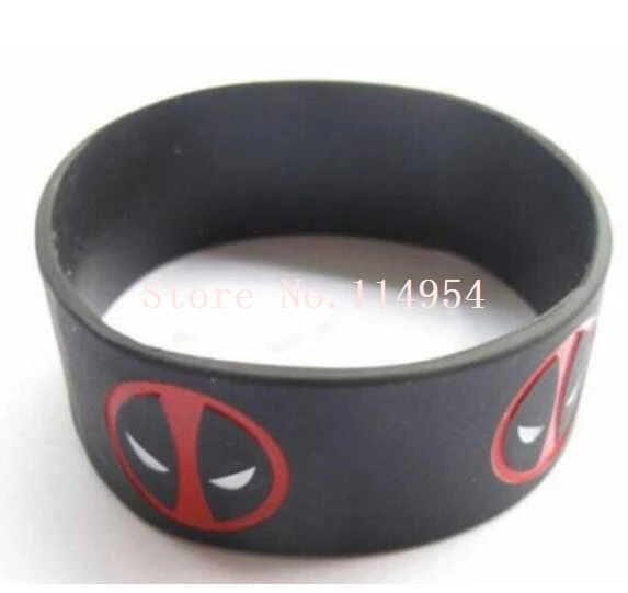 

New 50 pcs Popular Deadpool Wristband Silicone Bracelets For Man Women jewelry Gift Fashion Accessories H-115