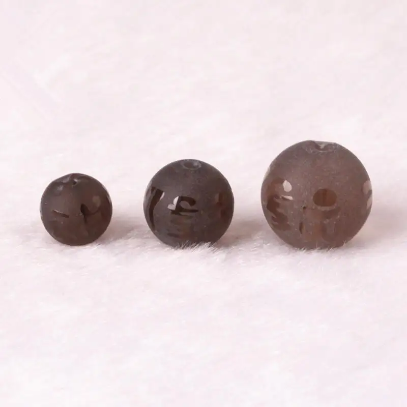 

TSB0161 Tibetan Mantras Beads Natural Tea Crystal Matted Beads 6/8/10/12/14mm 50beads lot OM MANI PAD ME HUM