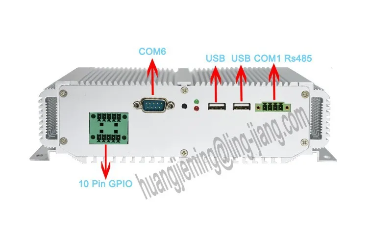 Мини безвентиляторный Компактный ПК с 6 * COMs, 3 * USB 3,0, 2 * LAN (Lbox-2430)