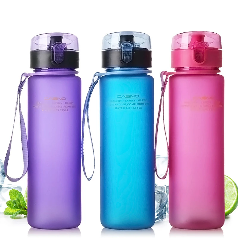 

Sport Water Bottle High Quality Plastic Drinkware Camping Hiking My Drink Bottle 400ml 560ml BPA Free Water Bottle