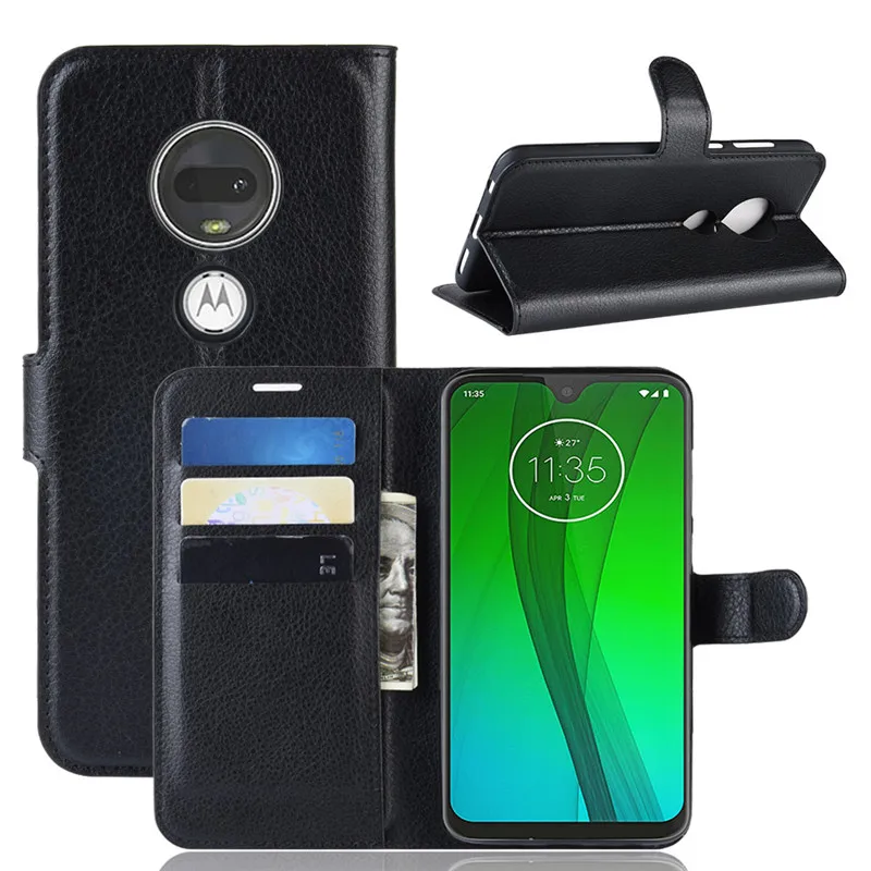 Чехол для Motorola Moto G7 Plus чехол с откидной крышкой из искусственной кожи телефона G 7