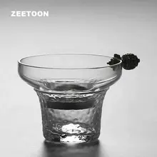 Изысканные прозрачные стеклянные чайное ситечко, фильтр для кофе, креативные чайные наборы из нержавеющей стали, сетчатая чайная фильтрация, разделенная чайная посуда