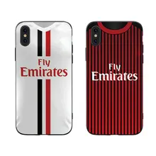 RKQ Milan Jersey стильный мягкий силиконовый чехол для телефона для iPhone 5S, SE 6 6S 7 8 Plus X XS XR 11 Pro Max TPU чехол
